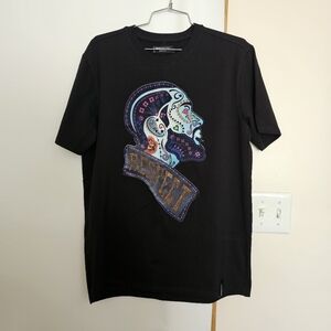 Rouge Studio Nipsey Hussle Mens Graphic Rhinestone Black Short Sleeve Shirt M